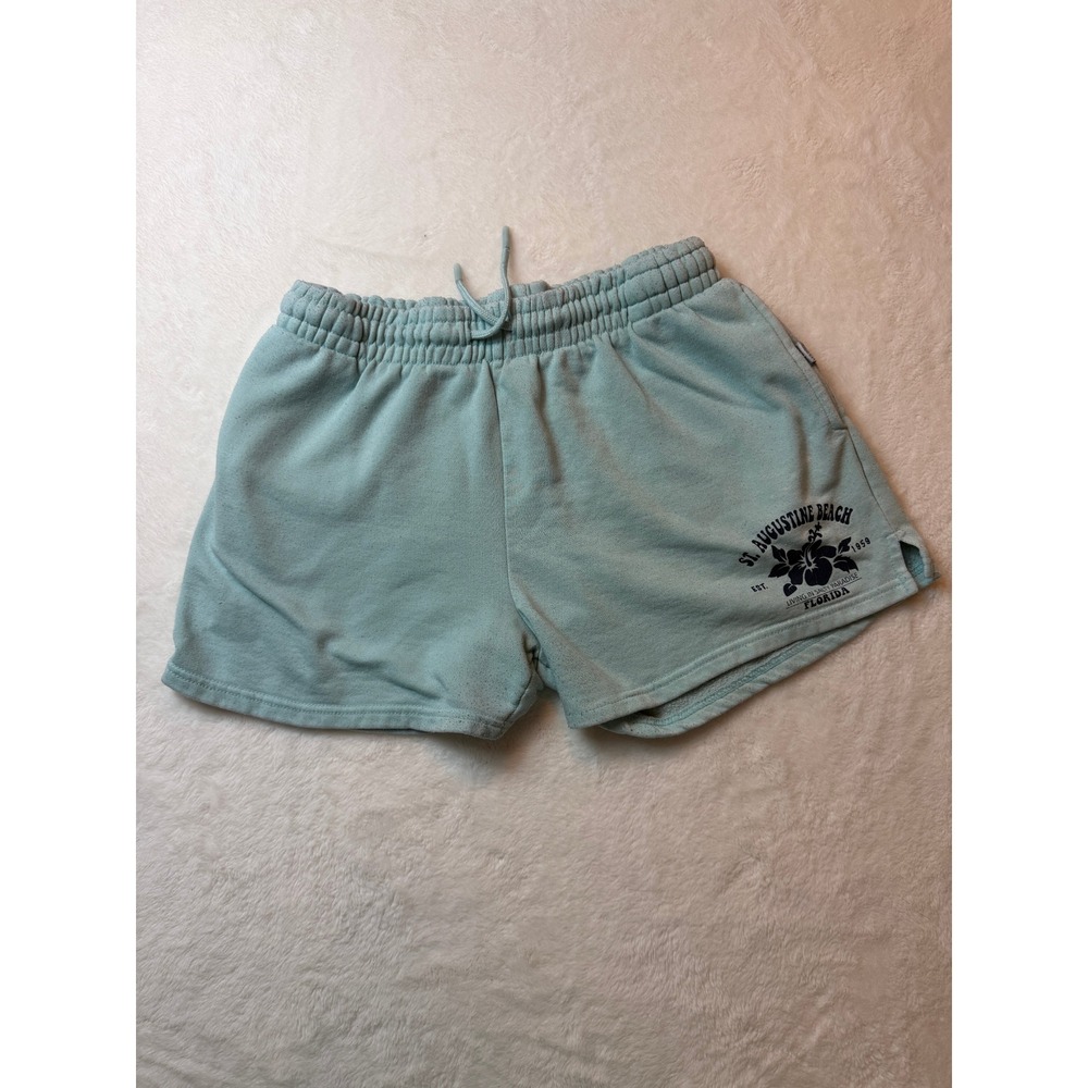 Alvins Island St. Augustine Beach Florida Sweat Shorts Sage Green Womens Medium